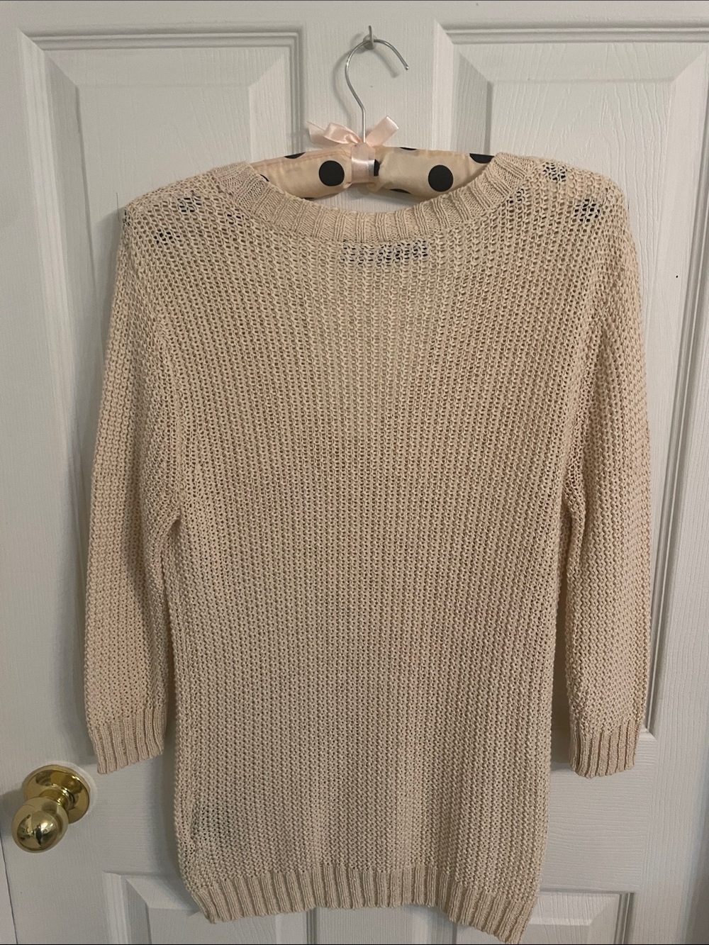 Kenneth Cole Cream Knit Cardigan Small - Picture 7 of 9